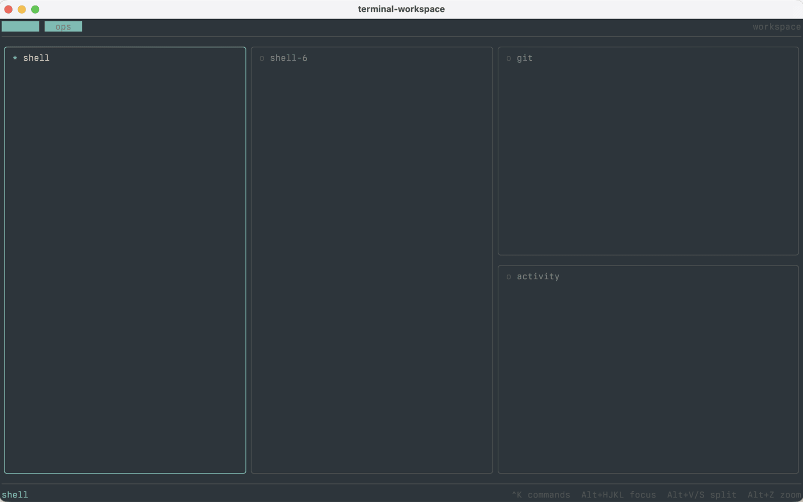 Terminal Workspace screenshot